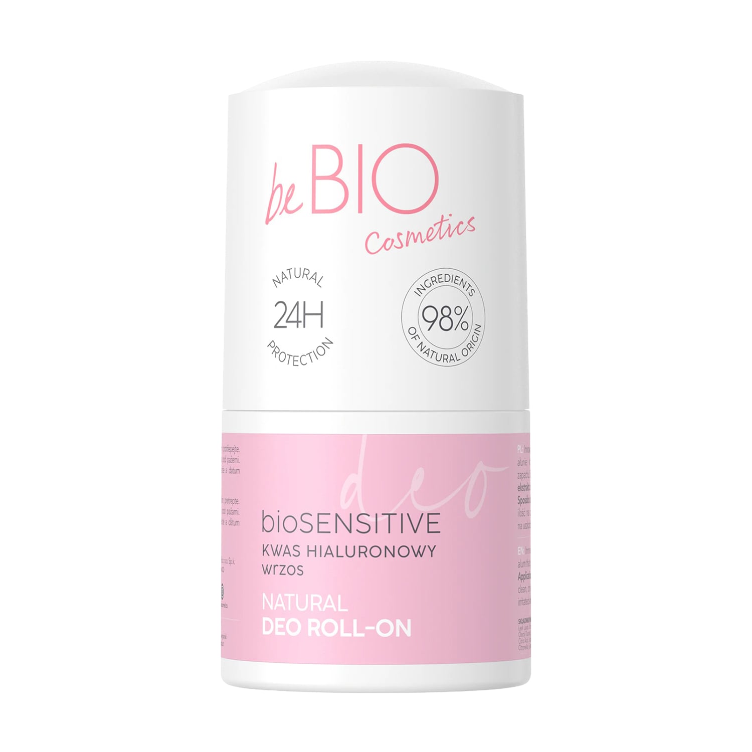 Кульковий дезодорант beBIO Natural Deo Roll-On Гіалуронова кислота та верес, 50 мл